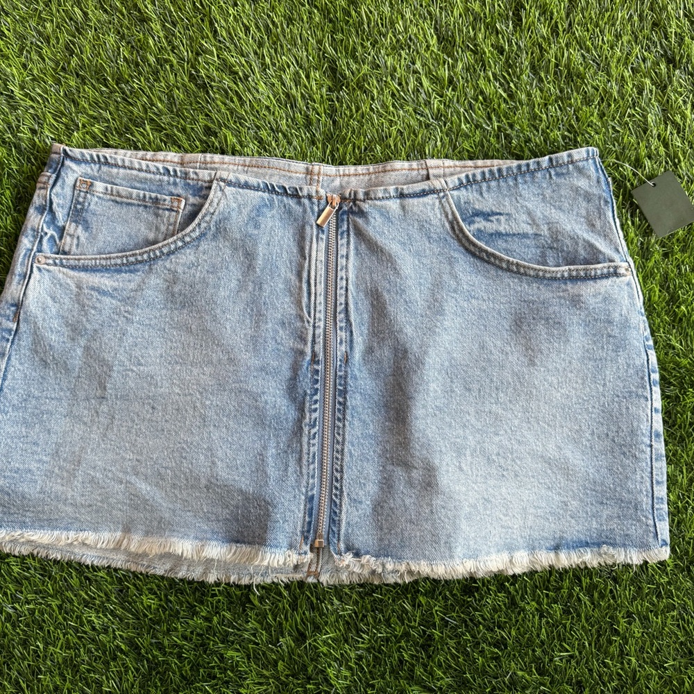WILD FABLE Light Blue Denim Mini Skirt